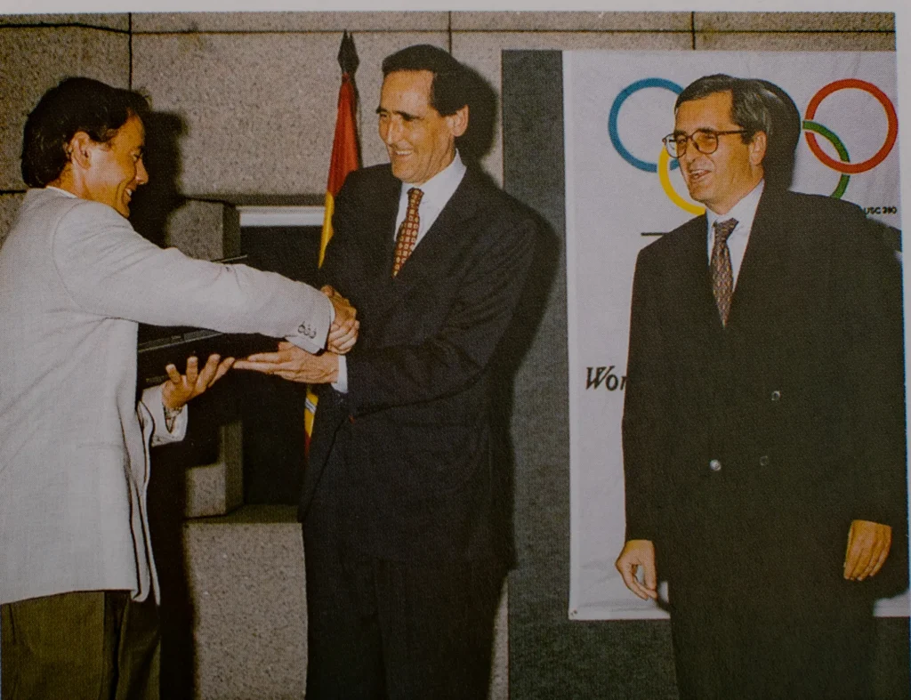 Carles Ferrer Salat en un acto olímpico, fotografía de archivo